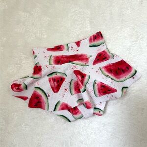3-6m Skirted Bummies Watermelon Print Ruffle - Pink & Green